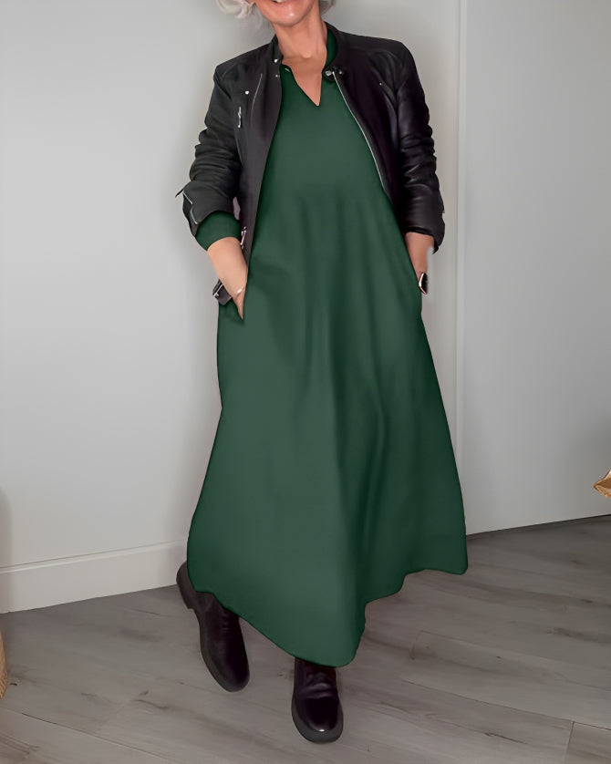 Elegante Maxi Cocktailjurk Met Lange Mouwen Voor Vrouwen