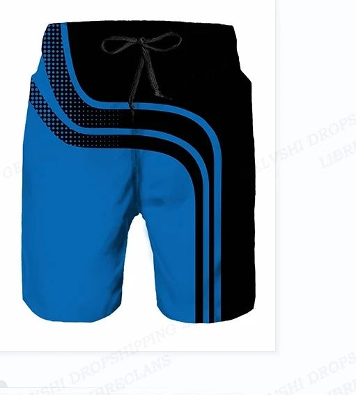 Heren Zomer Zwembroek Met Trekkoord En Grafisch Design