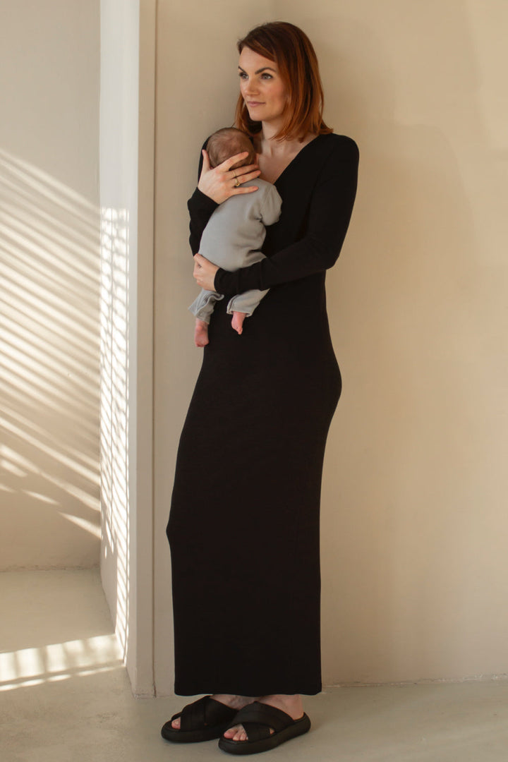 Maxi Jurk Dames Zwangerschap V-Hals Elegant Casual Zomer