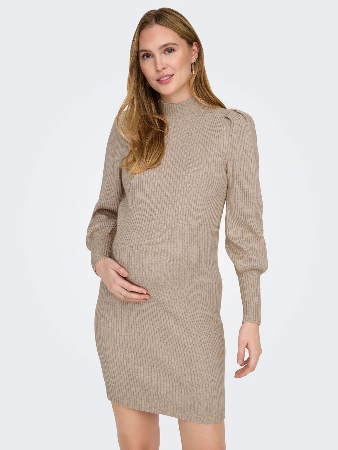 Zwangerschapsjurk Dames Hoge Hals Casual Mini Jurk