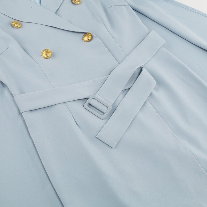 Blazer Jurk Met Cape En Riem Voor Vrouwen