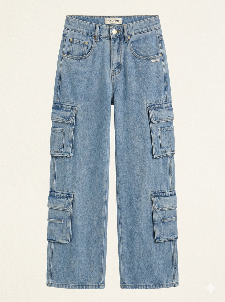Baggy Cargo Jeans Voor Dames Met Relaxte Pasvorm