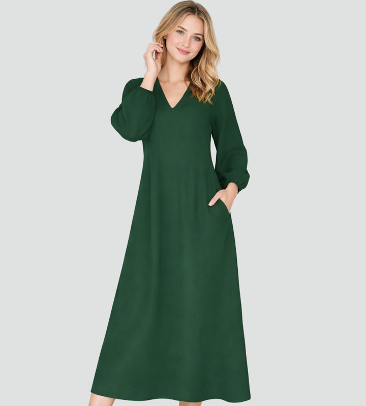 Elegante Maxi Cocktailjurk Met Lange Mouwen Voor Vrouwen