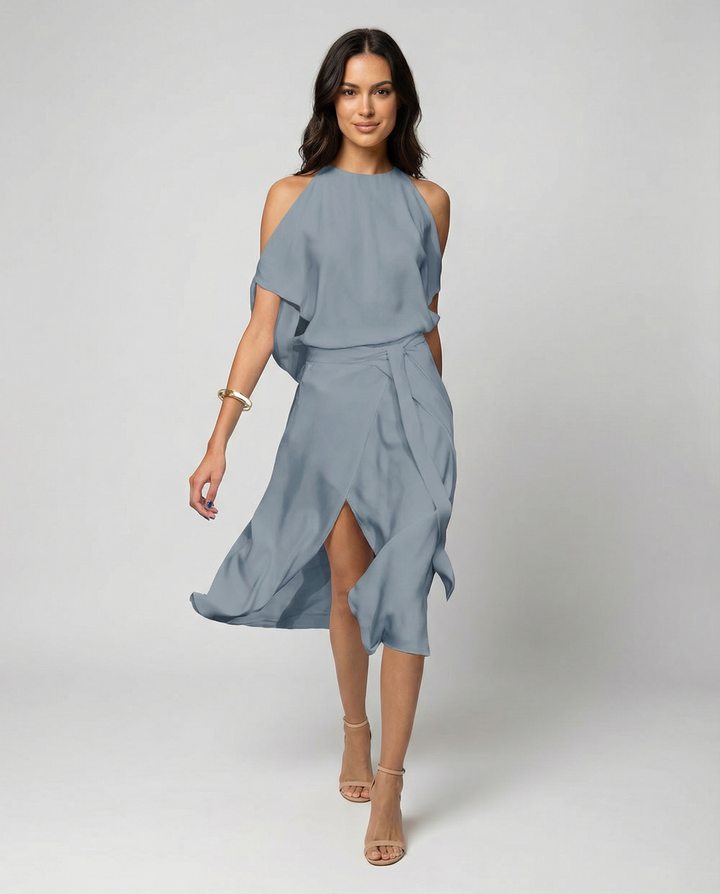 Asymmetrische Jurk Dames Open Schouders Feest