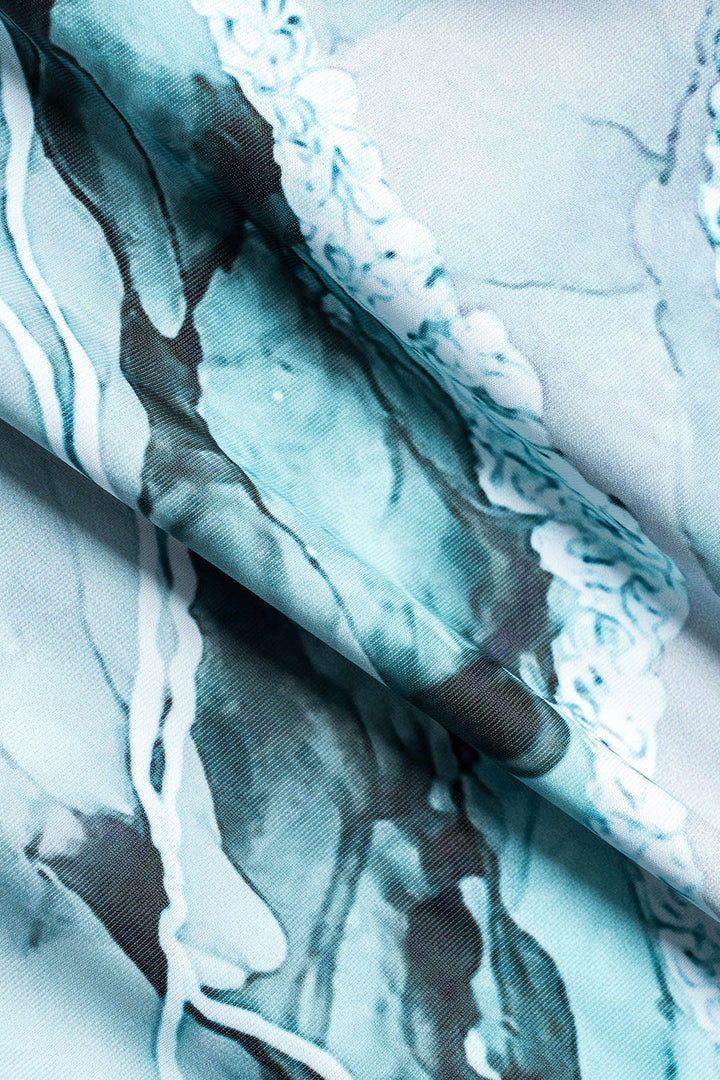 Badpak Set Dames Met Pareo Abstracte Print Strikbanden