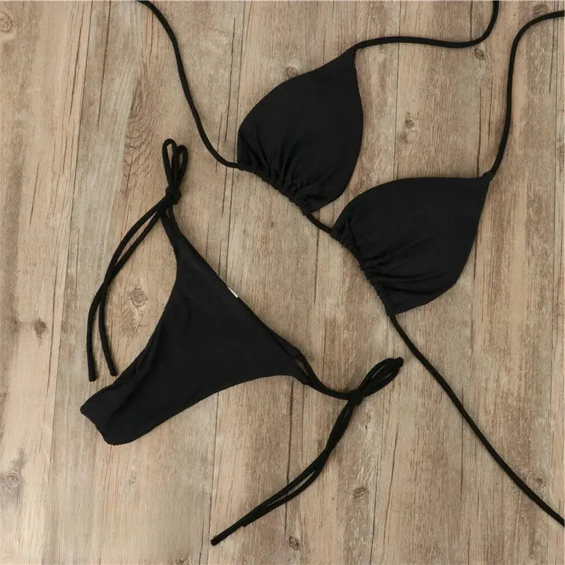 Bikini Dames Gouden Zomer Glans Zwembad Strand Elegante Pasvorm