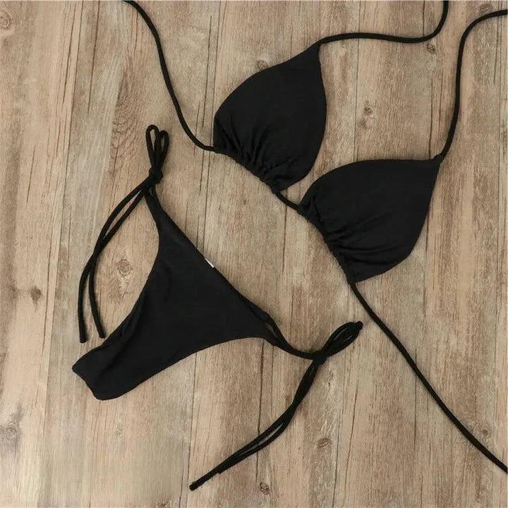 Bikini Dames Gouden Zomer Glans Zwembad Strand Elegante Pasvorm