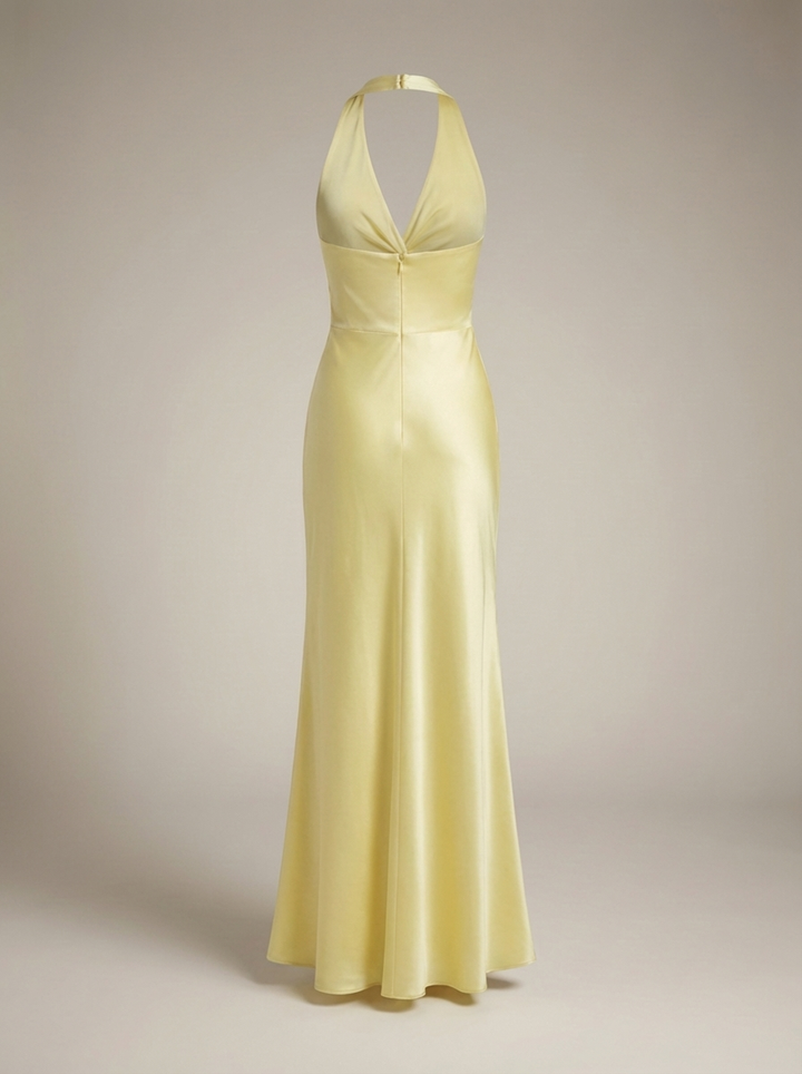 Maxi Jurk Dames Aansluitend Halterhals Elegant Formeel Zomer