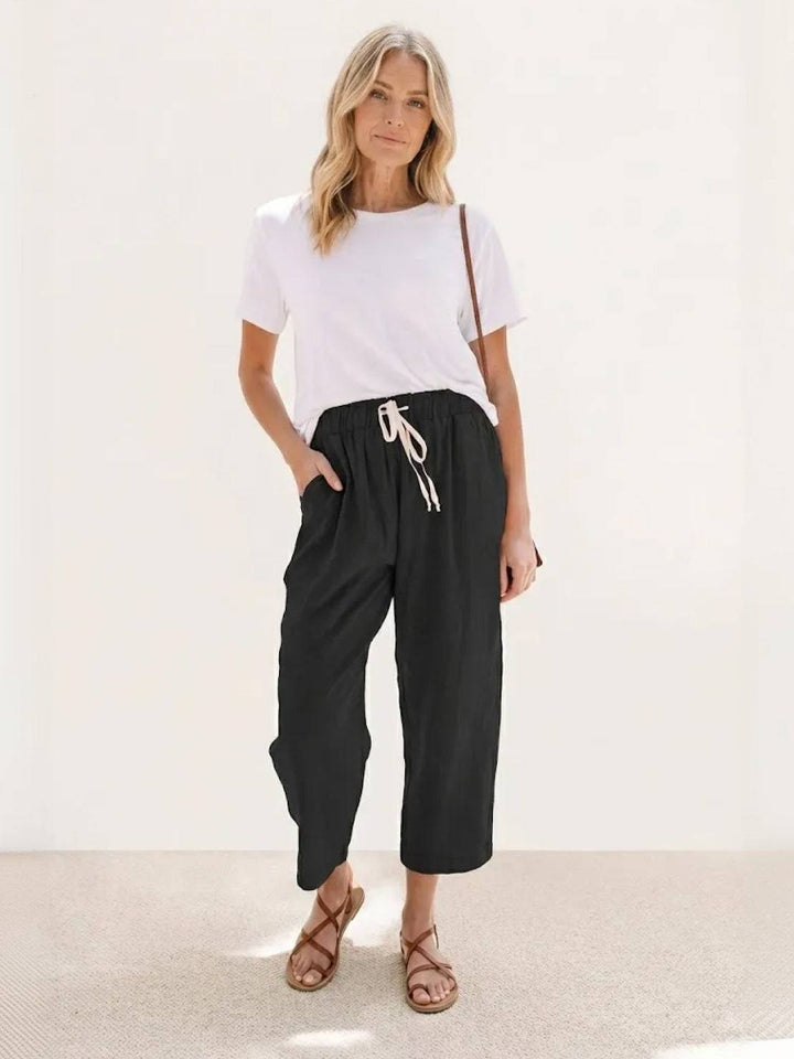 Dames Broek Slim Fit Trekkoord Taille Casual Zomer