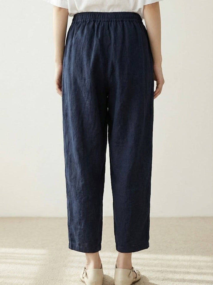 Dames Broek Slim Fit Trekkoord Taille Casual Zomer