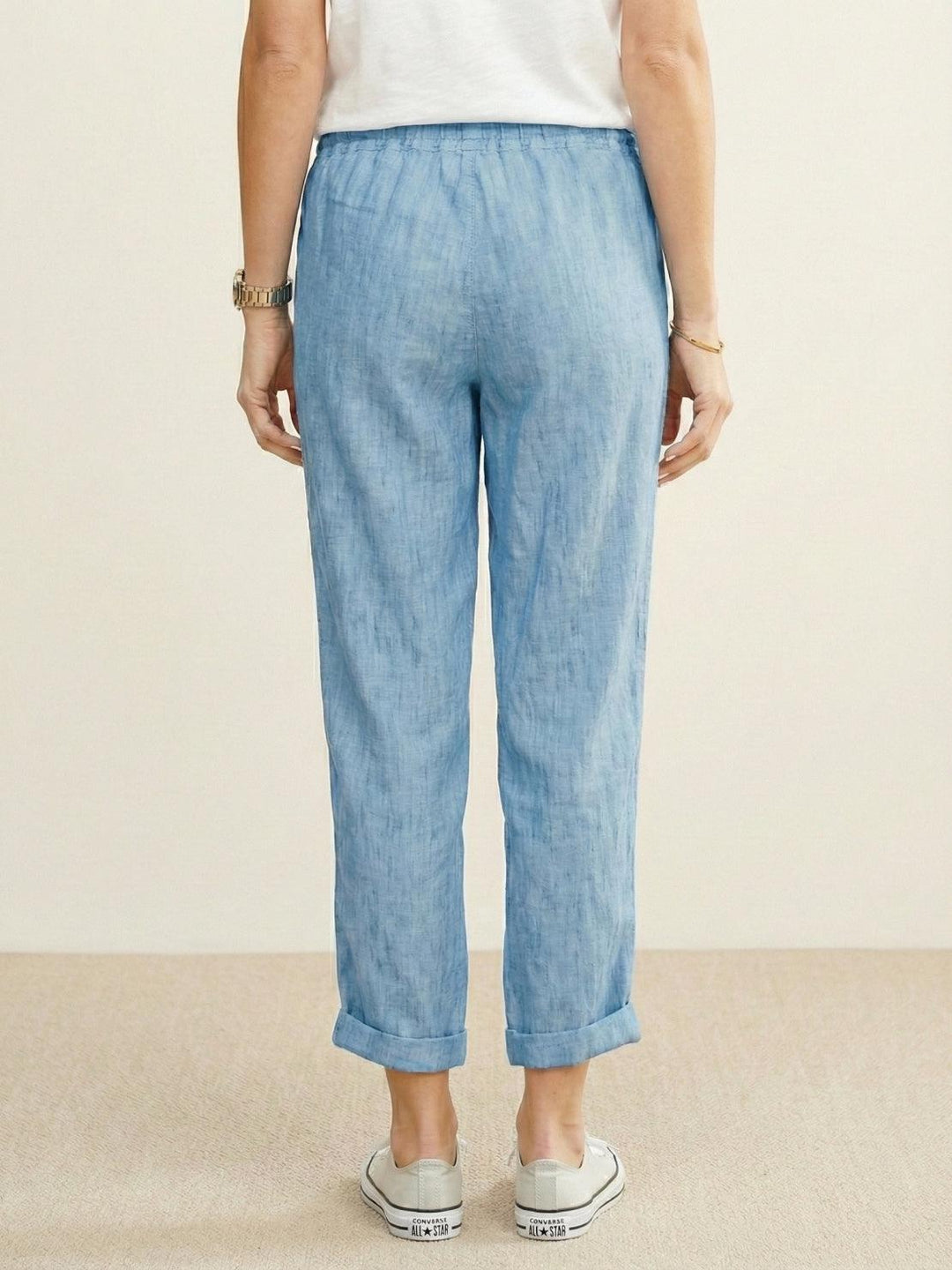 Dames Broek Slim Fit Trekkoord Taille Casual Zomer