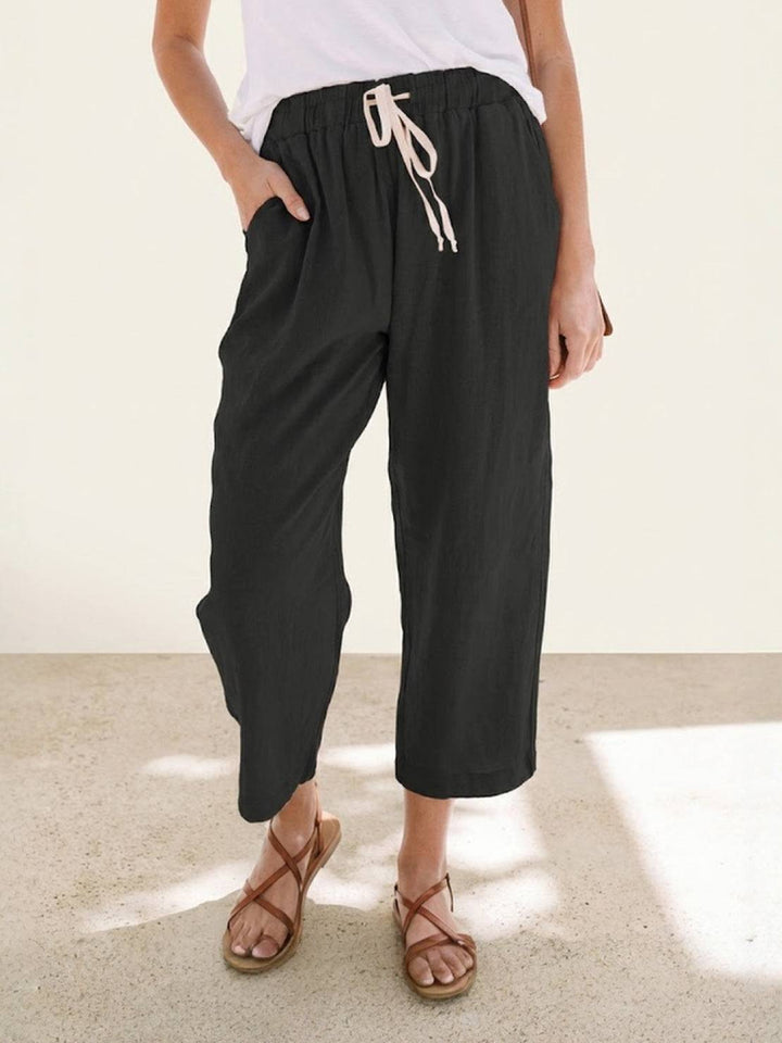 Dames Broek Slim Fit Trekkoord Taille Casual Zomer