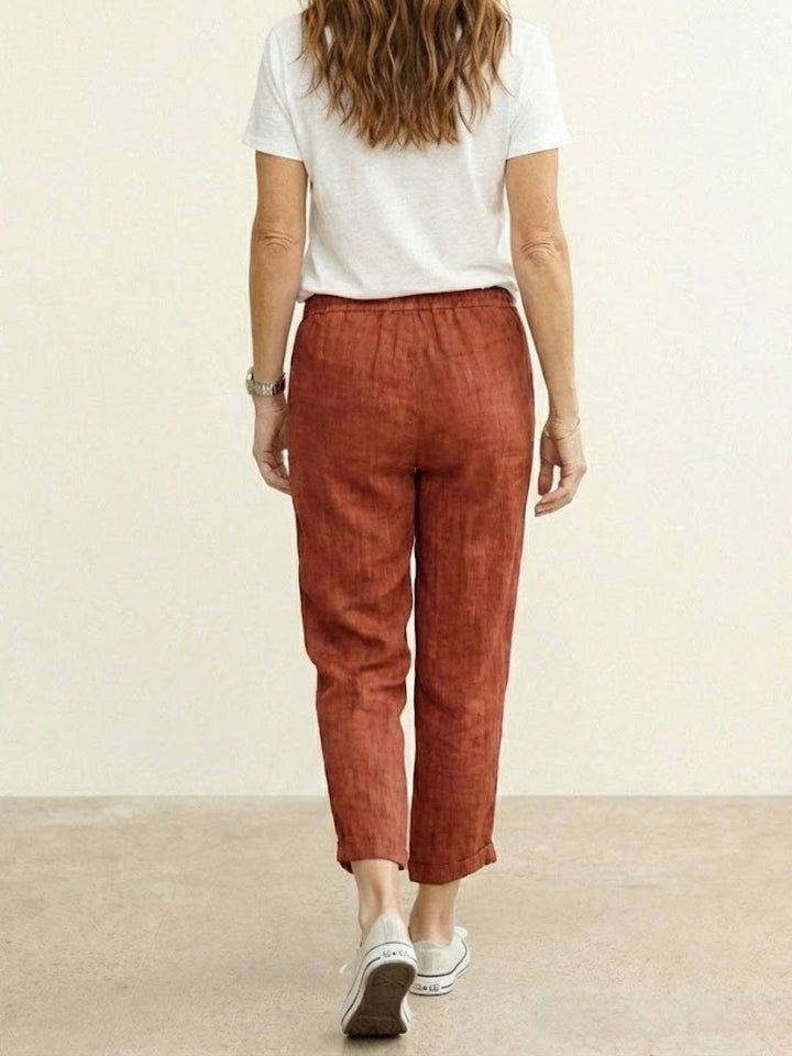 Dames Broek Slim Fit Trekkoord Taille Casual Zomer