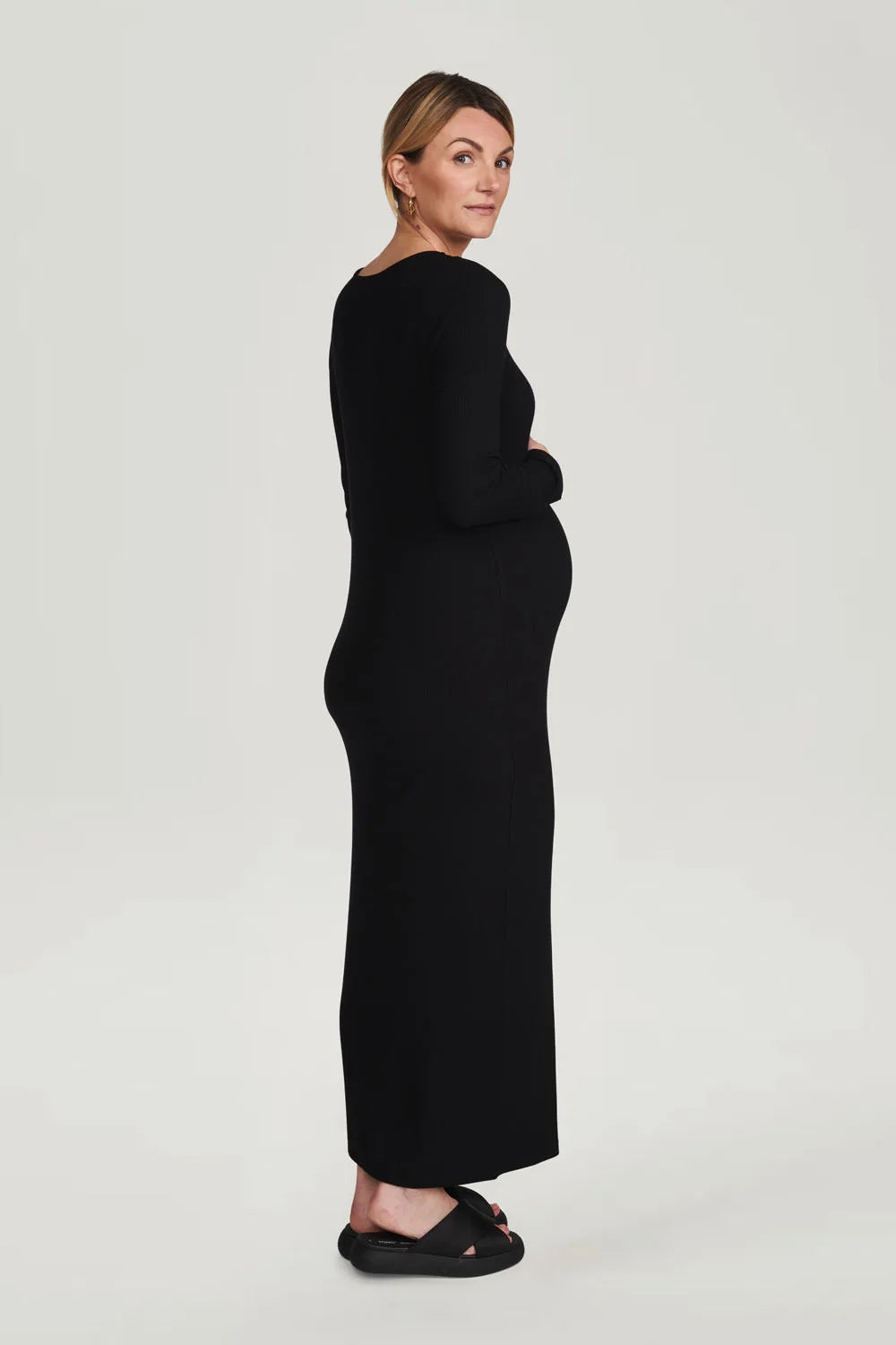 Maxi Jurk Dames Zwangerschap V-Hals Elegant Casual Zomer