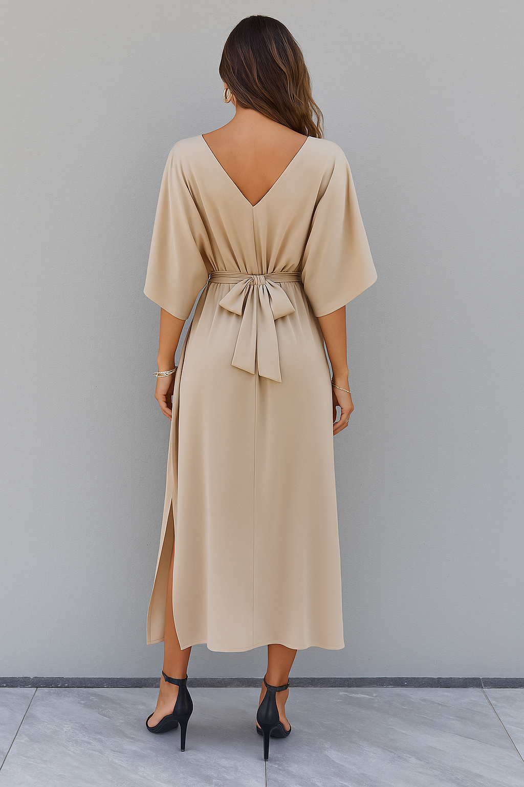 Zomer Maxi Jurk Voor Dames Met V-hals En Losse Pasvorm