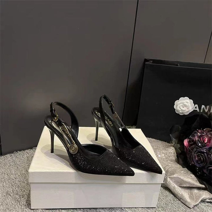 Pumps Dames Strass Enkelbandje Formeel Avond