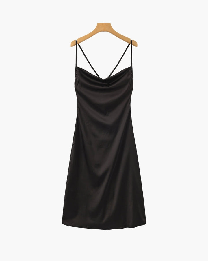 Slipjurk Dames Zijde Cowl Hals Elegant
