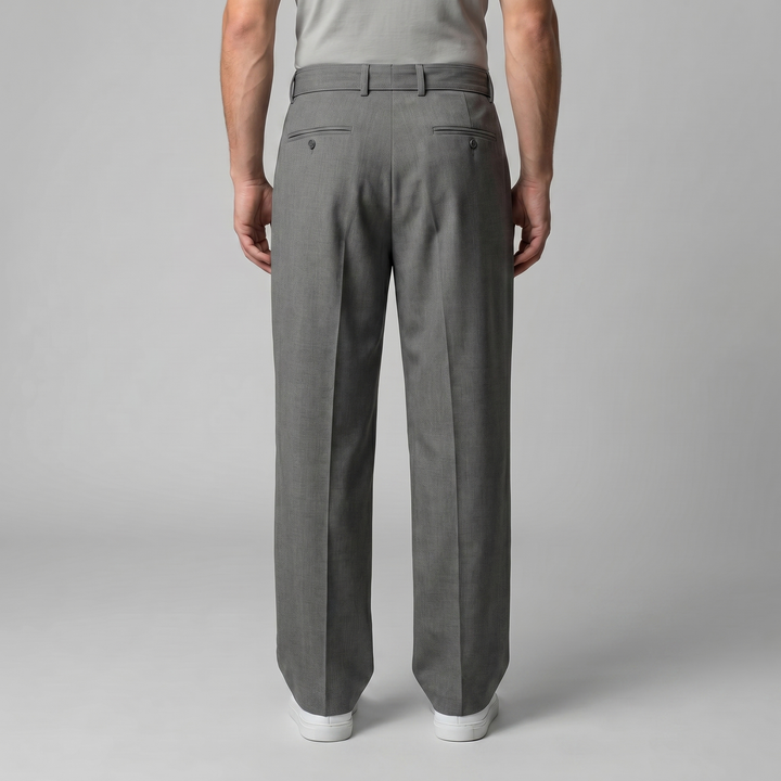 Tailored Trousers Heren Wide Leg Belted Elastische Taille