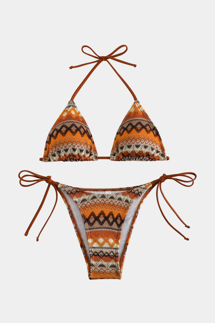 Triangle Bikini Set Dames Verstelbare Bindbanden Zomer