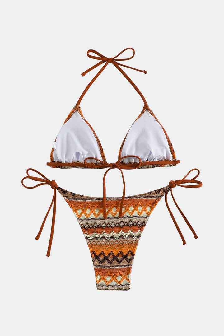 Triangle Bikini Set Dames Verstelbare Bindbanden Zomer