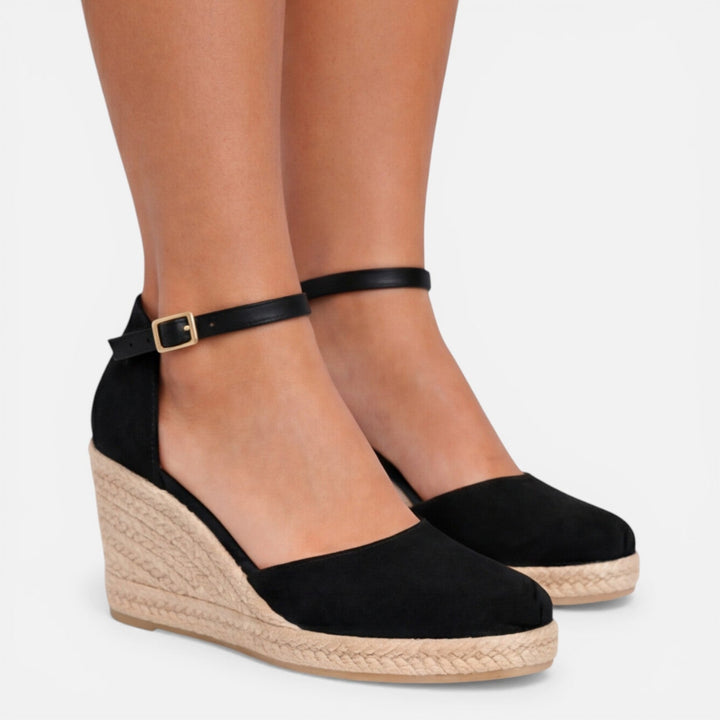 Wedge Sandalen Dames Gesloten Neus Enkelbandjes Zomer