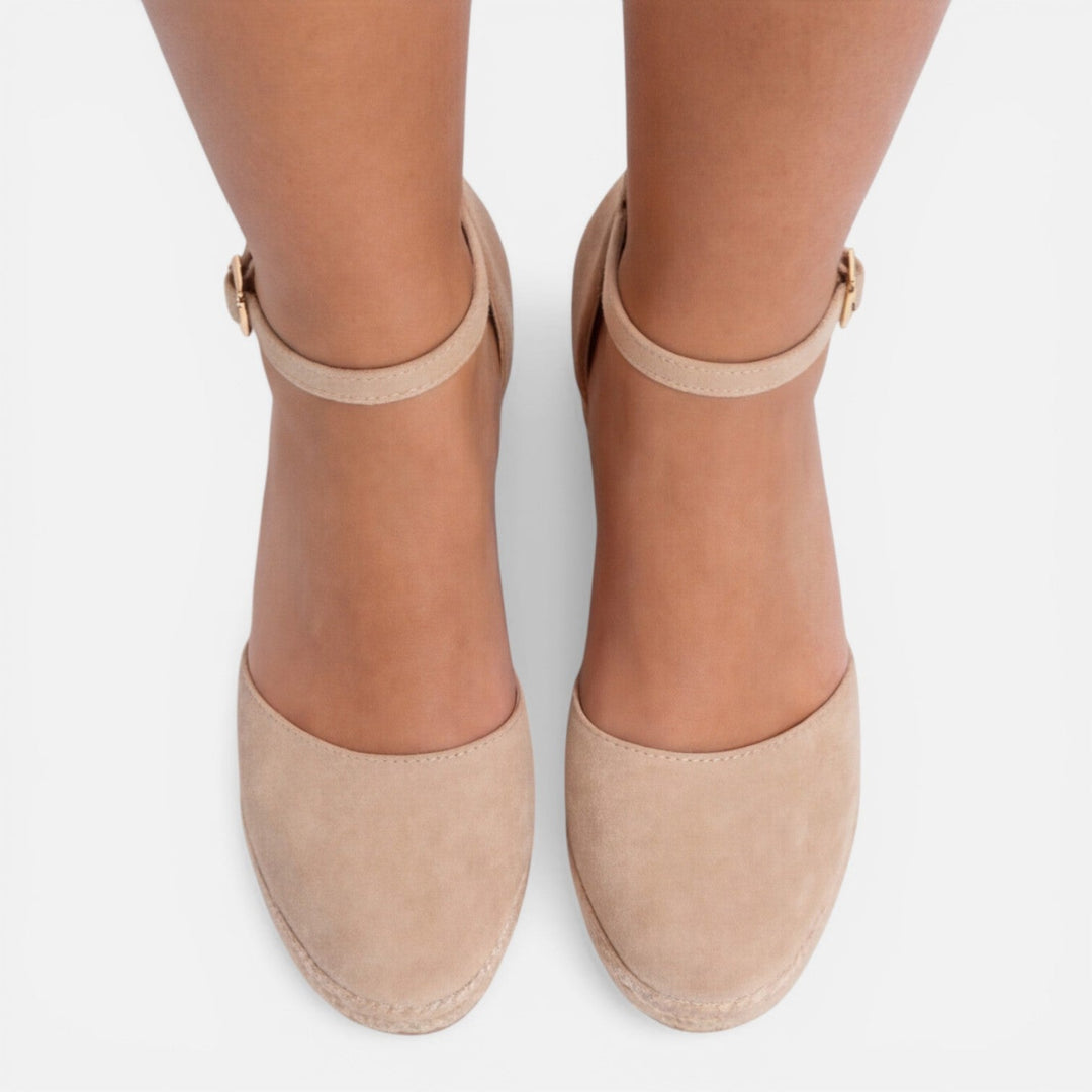 Wedge Sandalen Dames Gesloten Neus Enkelbandjes Zomer