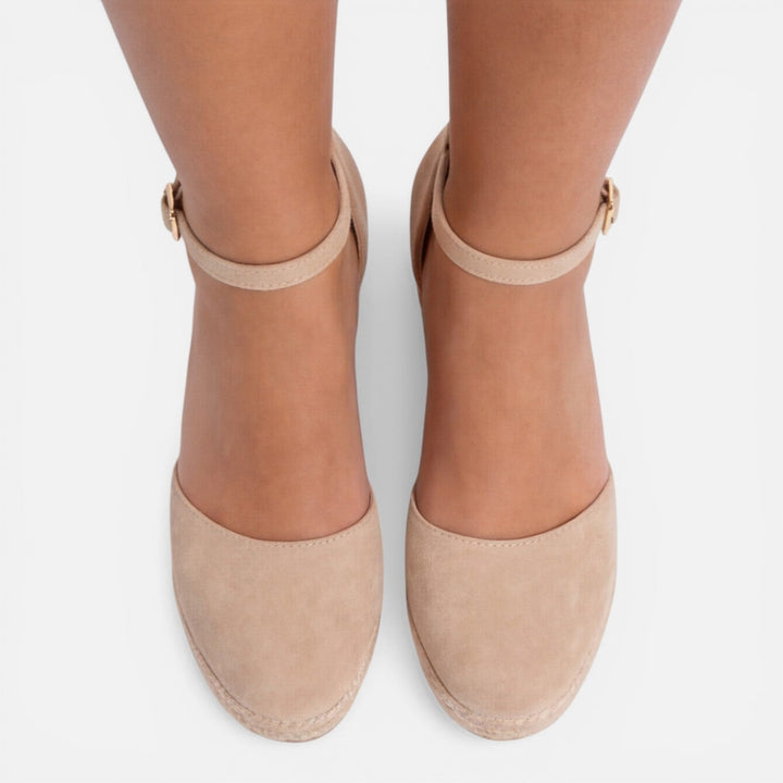 Wedge Sandalen Dames Gesloten Neus Enkelbandjes Zomer
