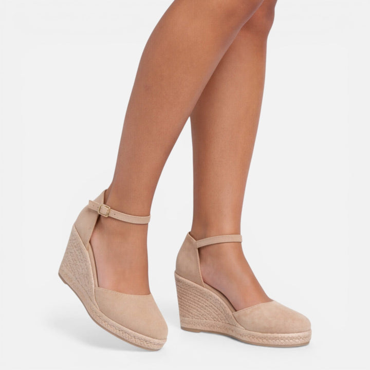 Wedge Sandalen Dames Gesloten Neus Enkelbandjes Zomer