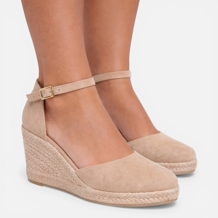 Wedge Sandalen Dames Gesloten Neus Enkelbandjes Zomer