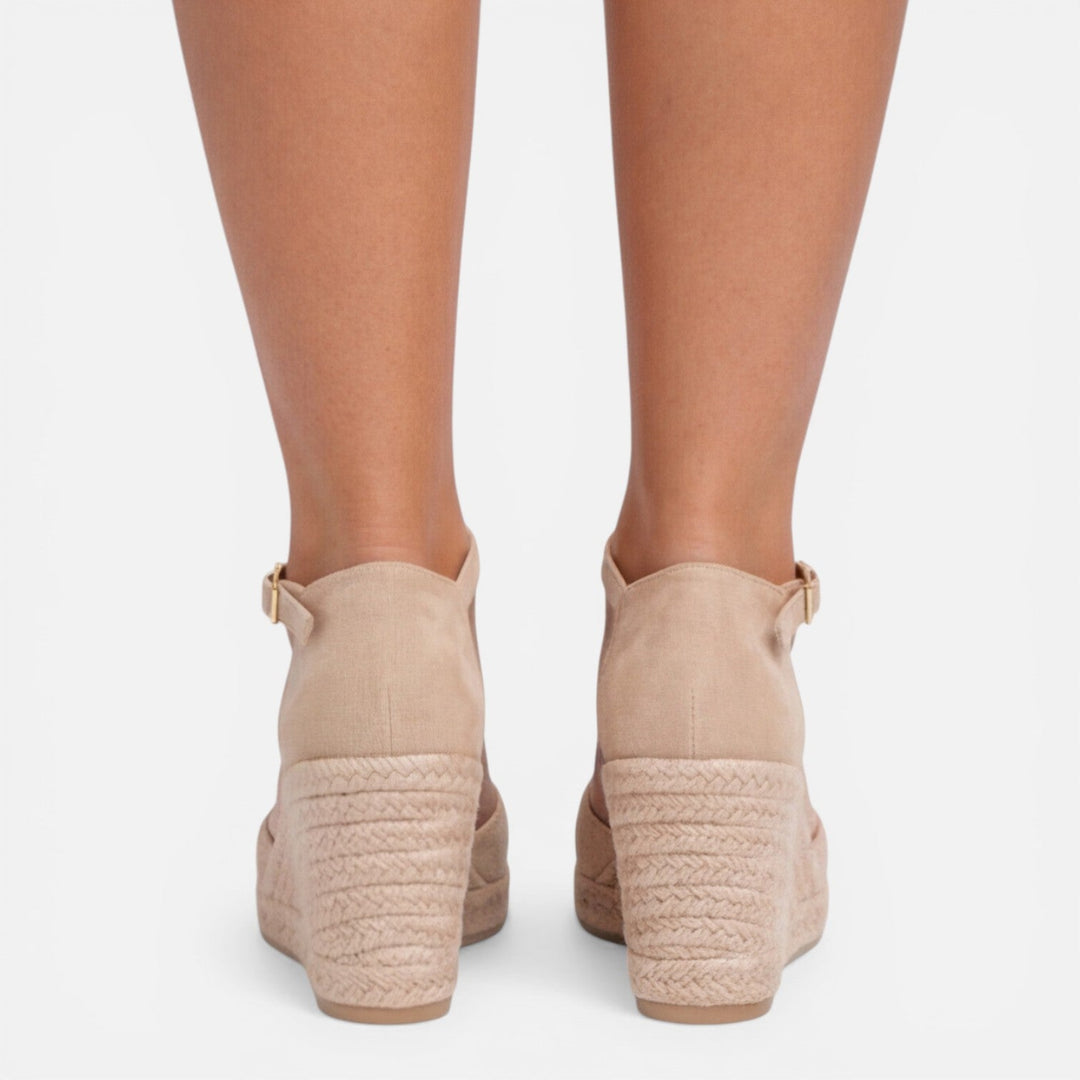 Wedge Sandalen Dames Gesloten Neus Enkelbandjes Zomer