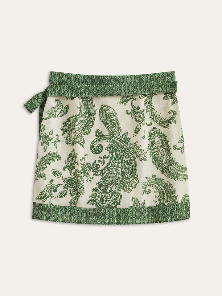 Wikkelrok Dames Paisley Print Woven Fabric Casual